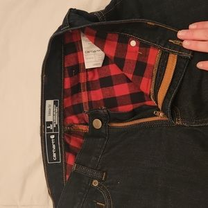 Carhartt flannel lined jeans